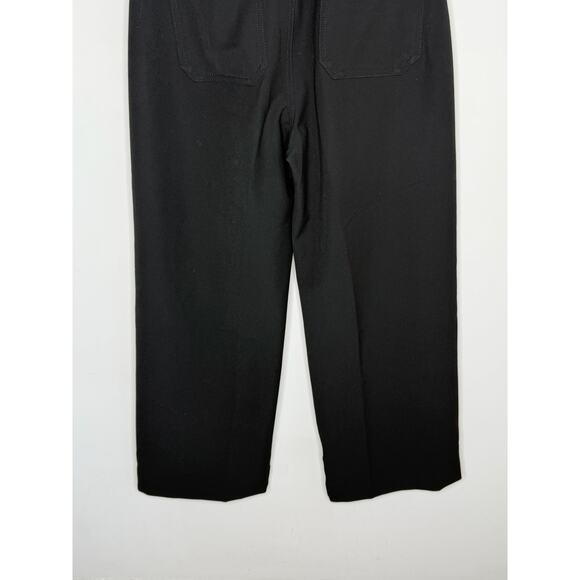 Maeve By Anthropologie The Colette Cropped Wide Leg Pants Black Womens 31T NWT - Picture 12 of 12